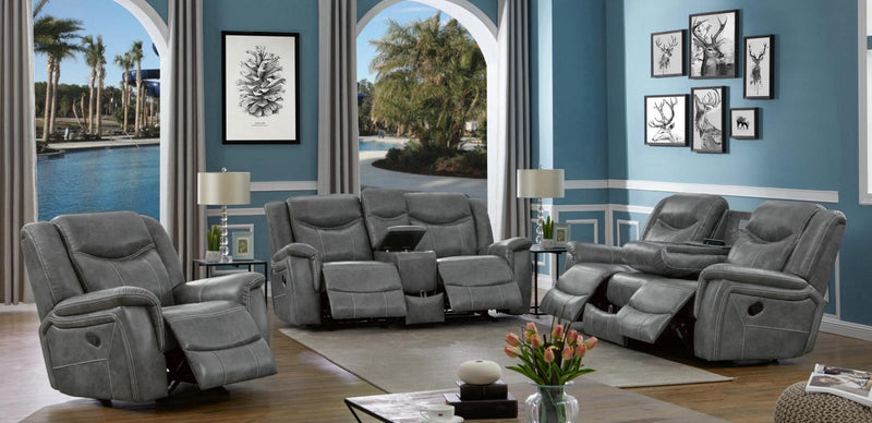 Conrad Motion Grey Upholstered 3 Pc Set