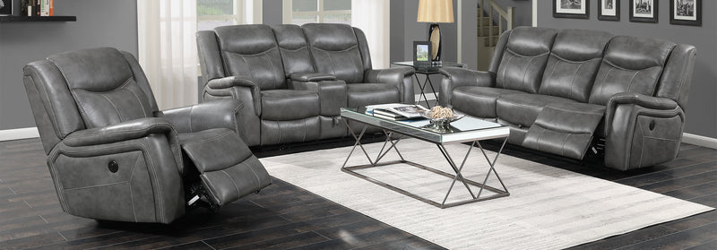 Conrad Motion Grey Upholstered 3 Pc Set