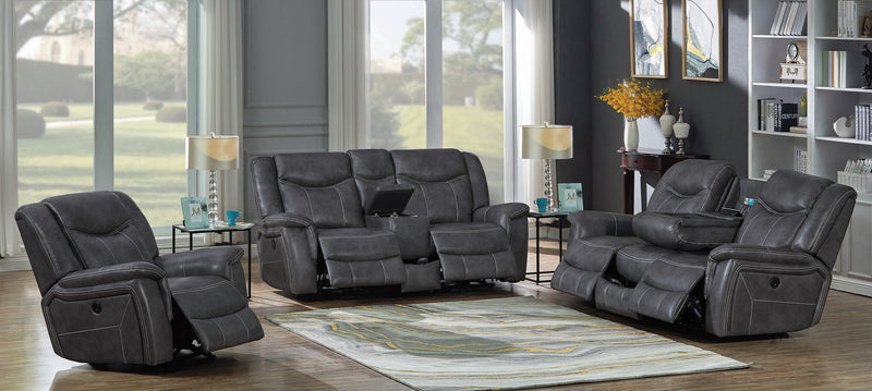 Conrad Motion Grey Upholstered 3 Pc Set