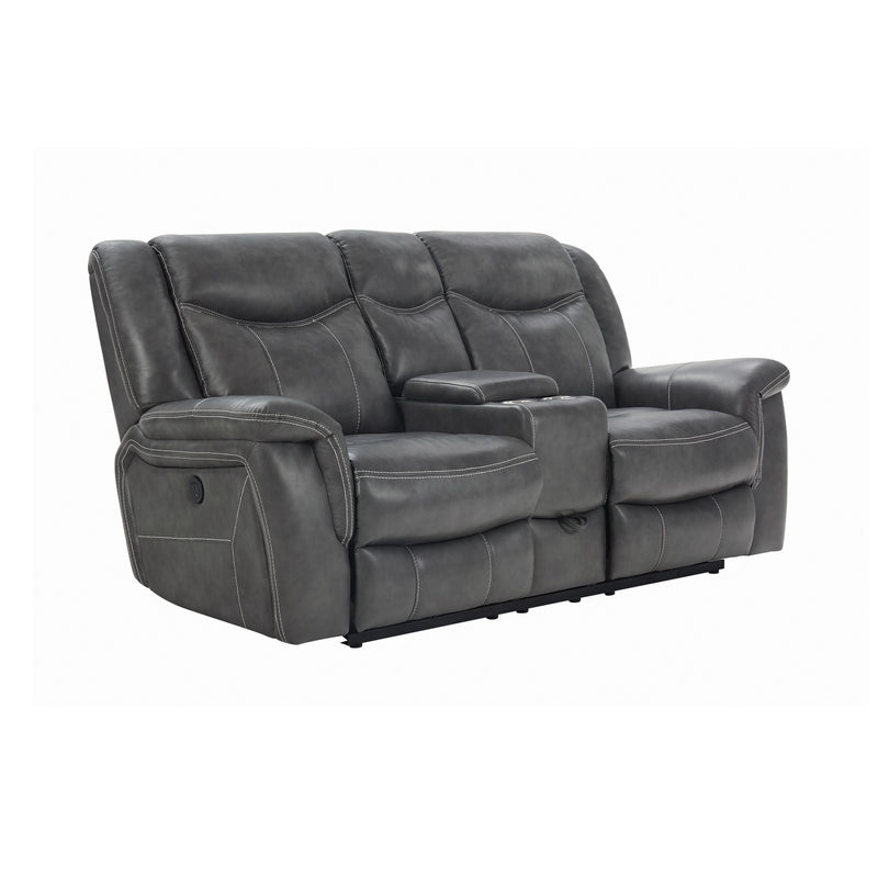 Conrad Upholstered Motion Loveseat Cool Grey