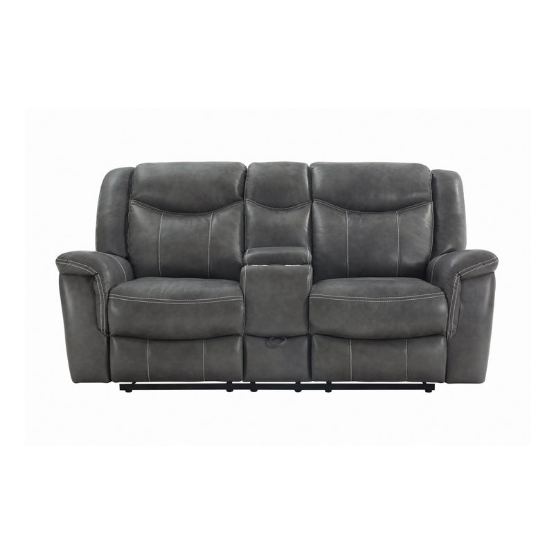 Conrad Upholstered Motion Loveseat Cool Grey