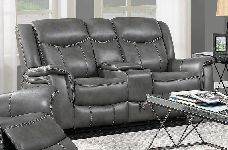 Conrad Upholstered Motion Glider Recliner Grey