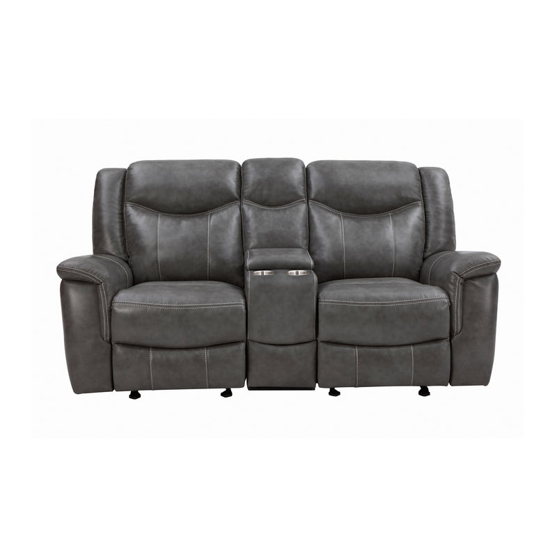 Conrad Upholstered Motion Loveseat Cool Grey