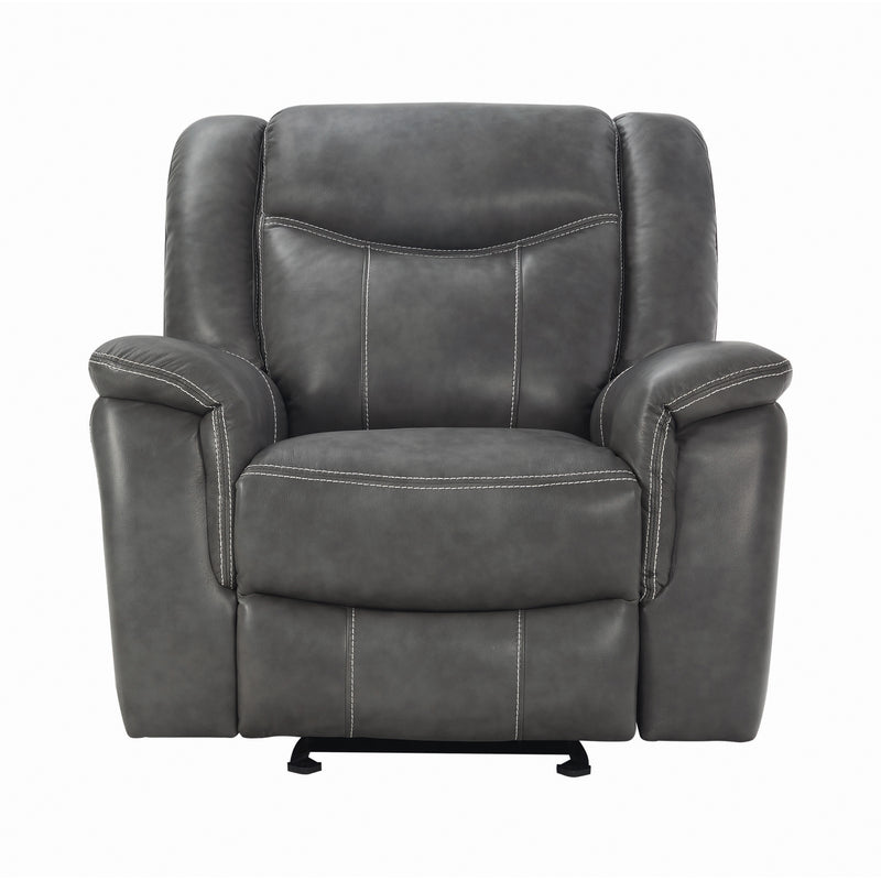 Conrad Upholstered Motion Glider Recliner Grey