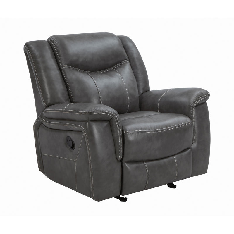 Conrad Upholstered Motion Glider Recliner Grey