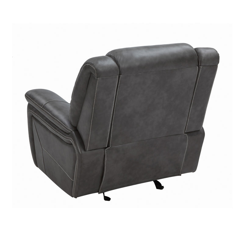 Conrad Upholstered Motion Glider Recliner Grey