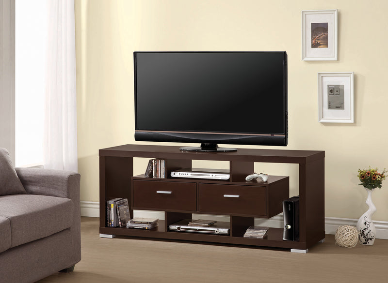 Darien 2 Drawer Rectangular TV Console Cappuccino