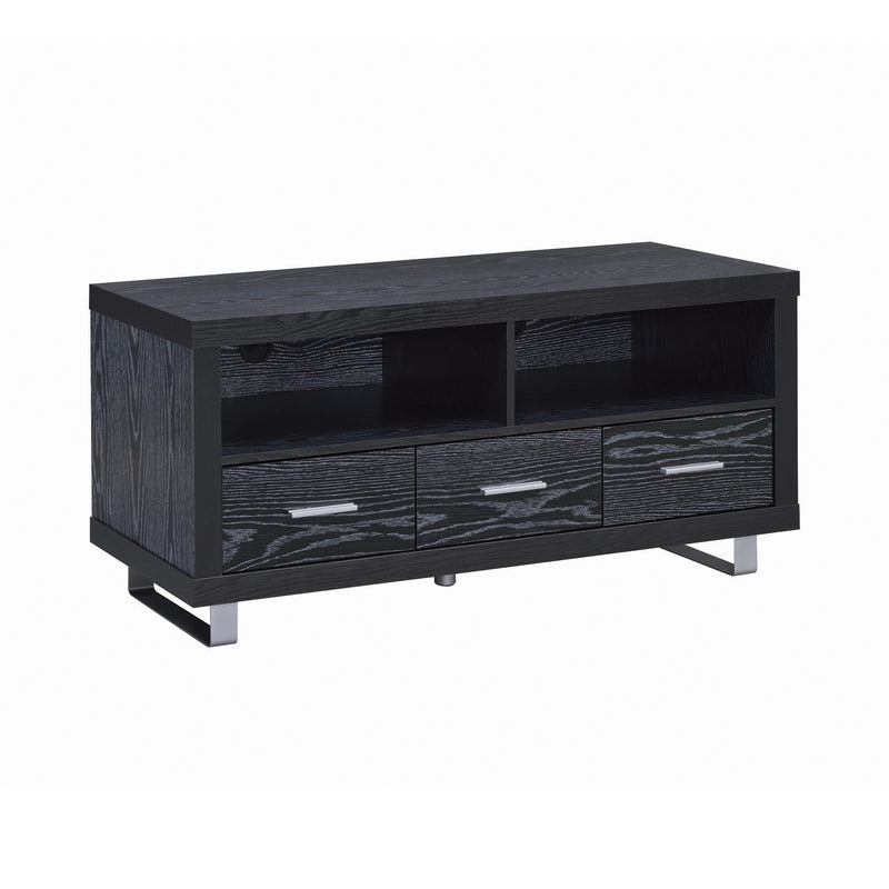 Alton 48″ 3 Drawer TV Console Black Oak