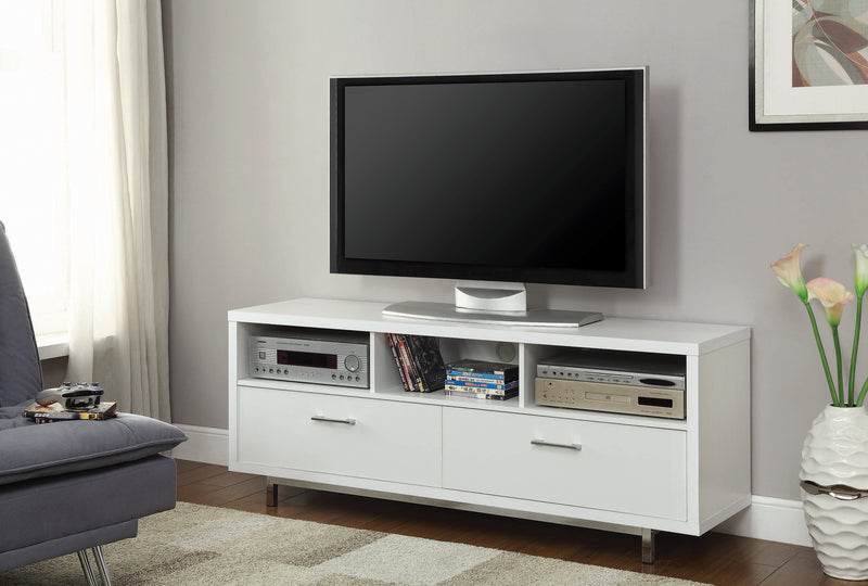 Casey 2 Drawer Rectangular TV Console White