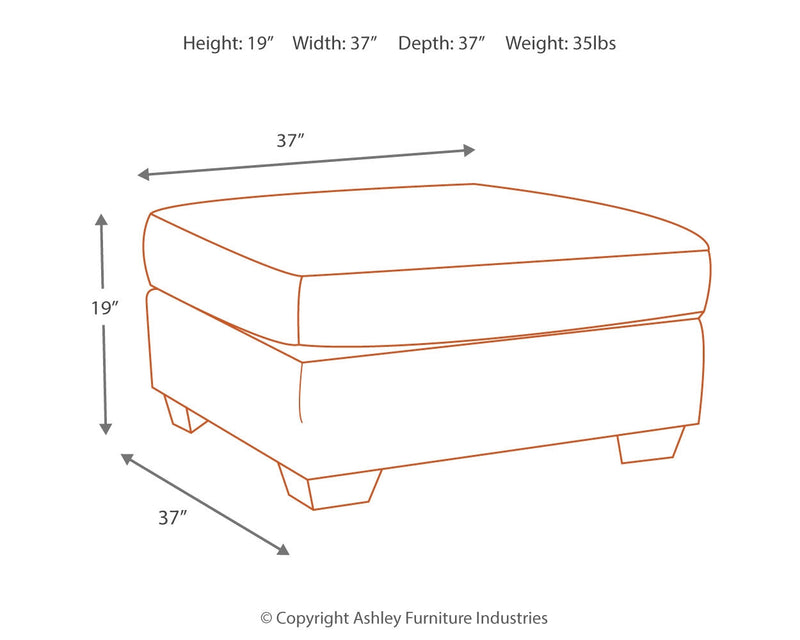 Accrington Earth Microfiber Oversized Ottoman