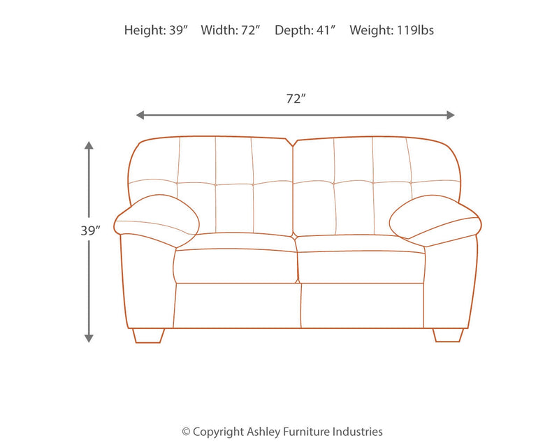 Accrington Earth Microfiber Loveseat