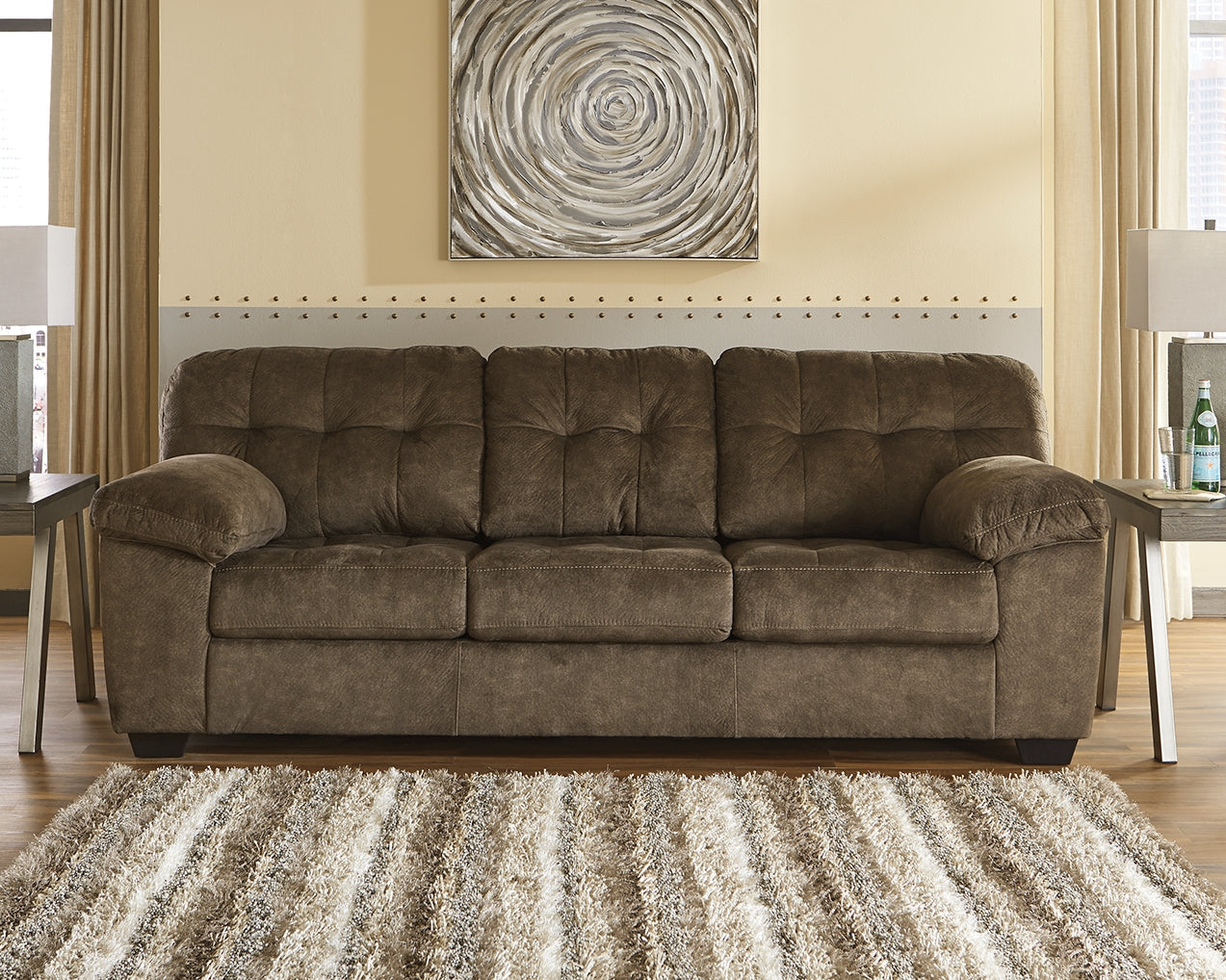 Accrington Earth Microfiber Sofa