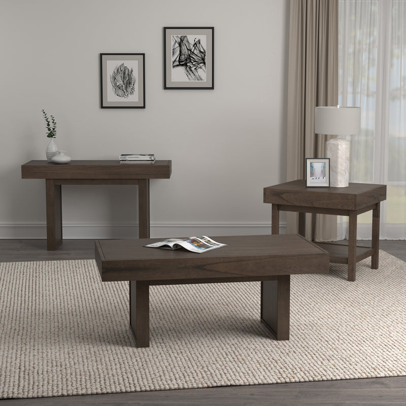 Owen Rectangle Coffee Table With Hidden Storage Wheat Brown