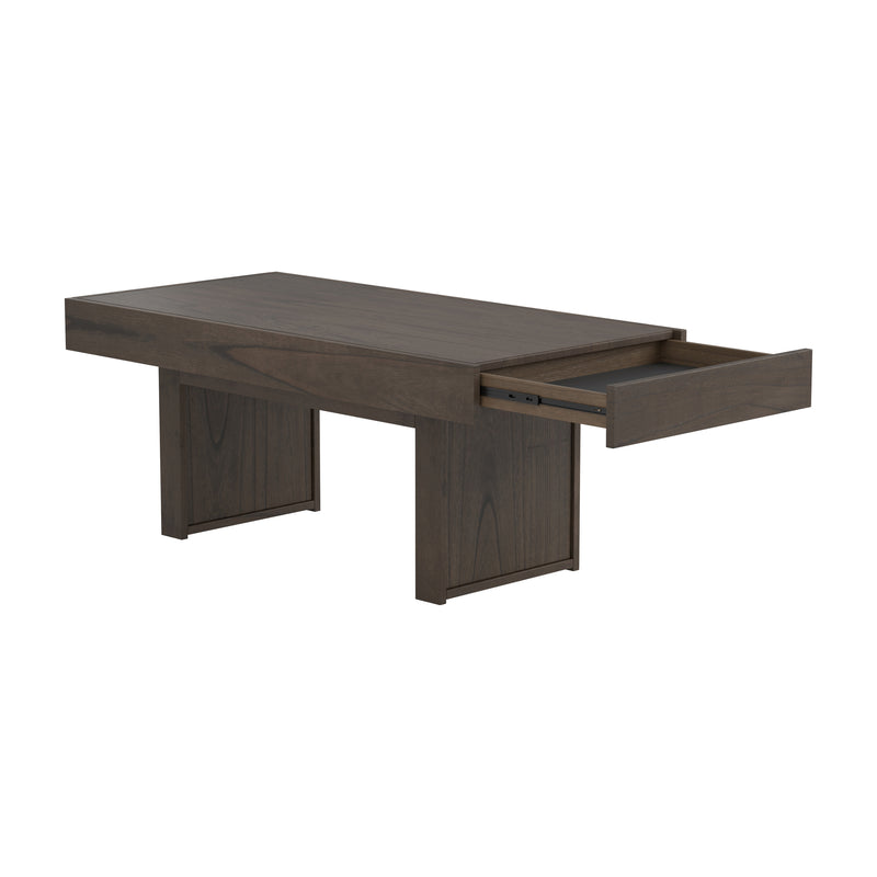 Owen Rectangle Coffee Table With Hidden Storage Wheat Brown