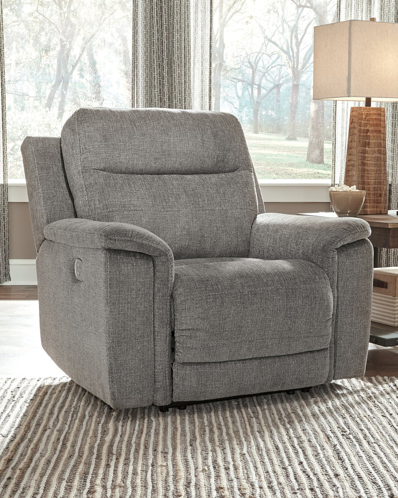 Mouttrie Smoke Chenille Power Recliner