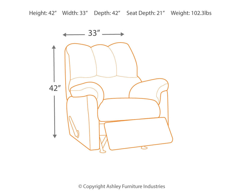 Darcy Cobblestone Microfiber Recliner