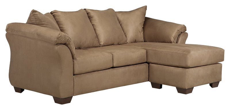 Darcy Mocha Microfiber Sofa Chaise