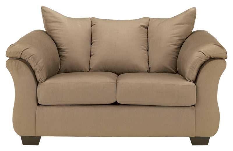 Darcy Mocha Sofa Loveseat And Ottoman