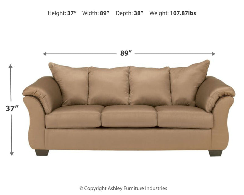 Darcy Mocha Microfiber Sofa