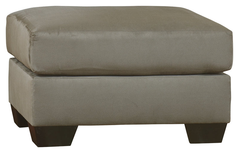 Darcy Cobblestone Microfiber Ottoman