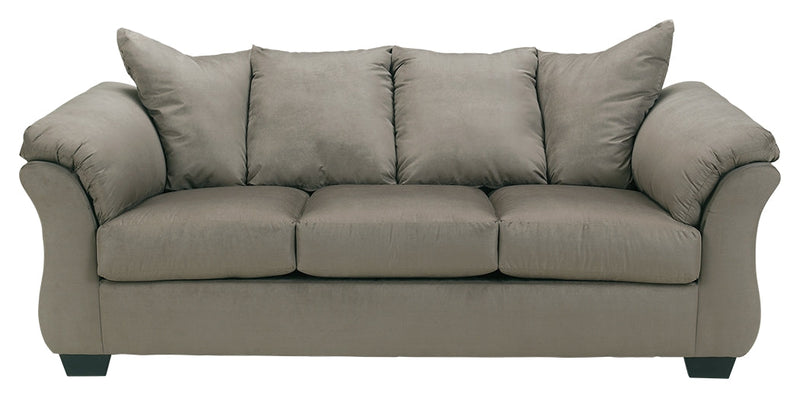 Darcy Cobblestone Microfiber Sofa