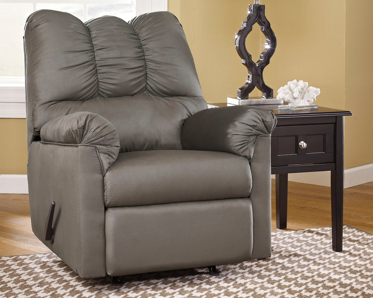 Darcy Cobblestone Microfiber Recliner