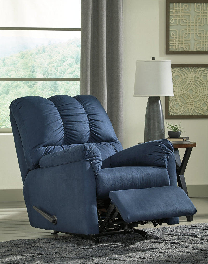 Darcy Blue Microfiber Recliner