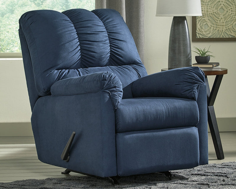 Darcy Blue Microfiber Recliner