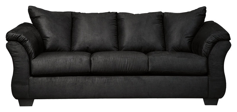 Darcy Black Microfiber Sofa