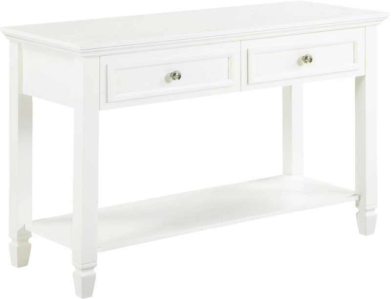 Rectangular 2 Drawer Sofa Table Buttermilk