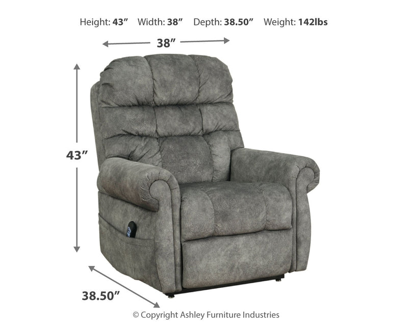 Mopton Steel Microfiber Power Lift Recliner