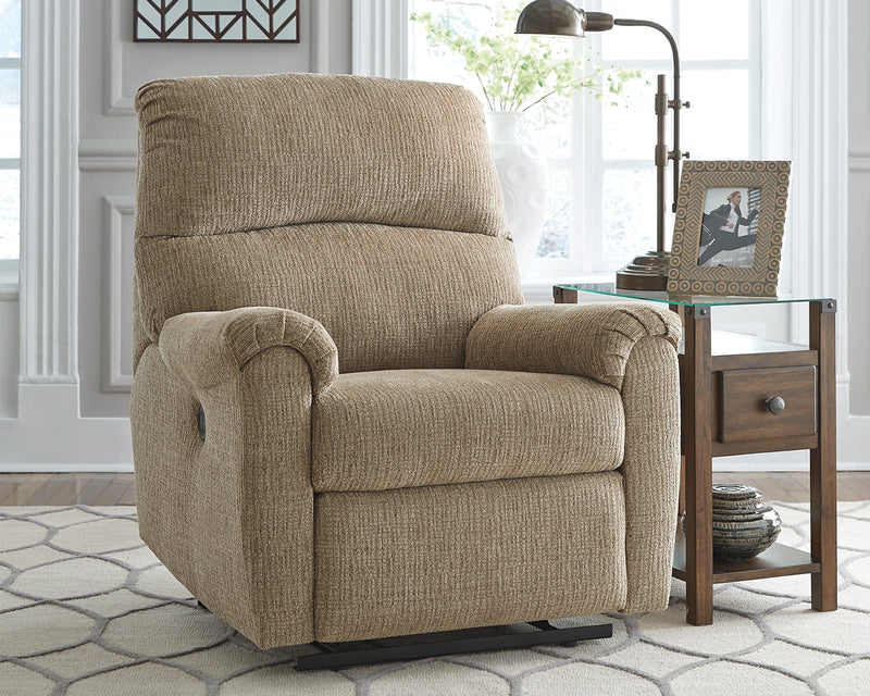 Mcteer Mocha Microfiber Power Recliner