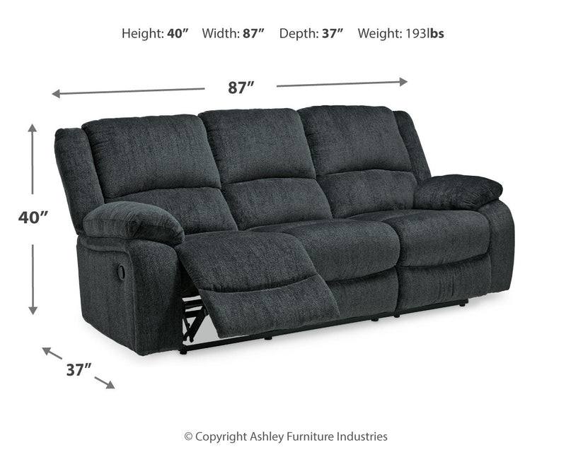 Draycoll Slate Chenille Reclining Sofa