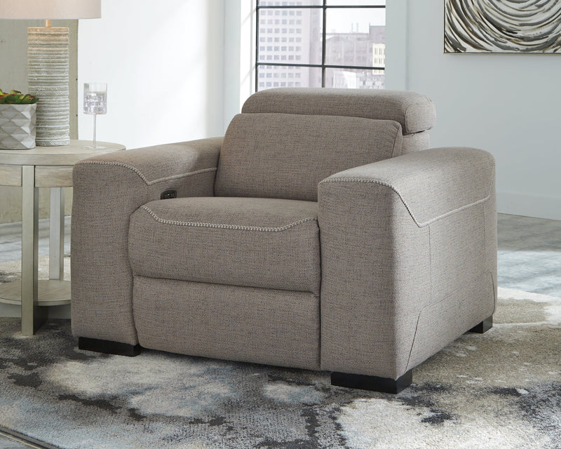 Mabton Gray Microfiber Power Recliner