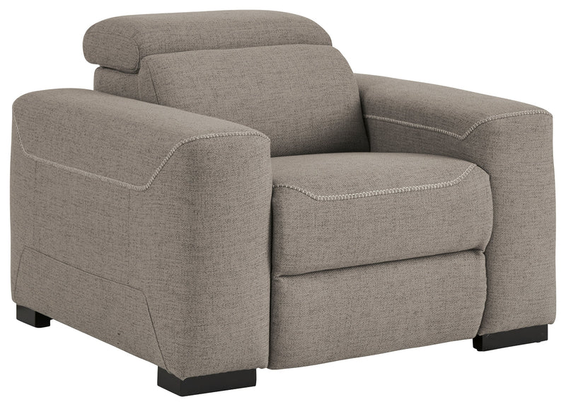 Mabton Gray Microfiber Power Recliner