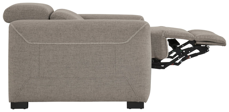 Mabton Gray Microfiber Power Recliner