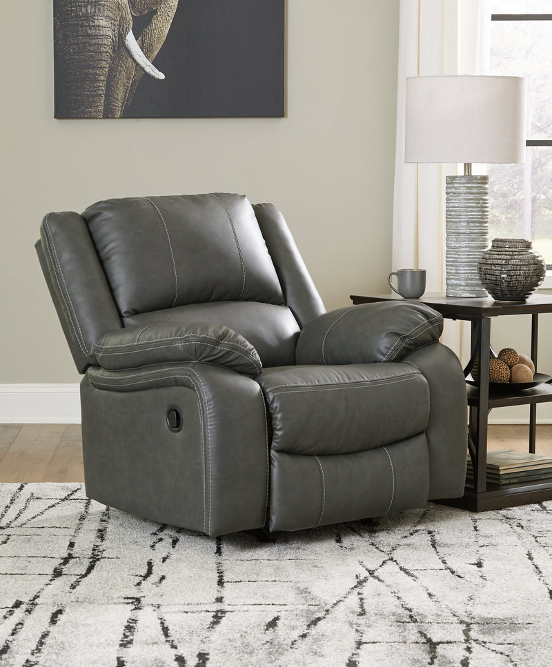 Calderwell Gray Sofa Loveseat And Recliner