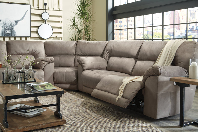 Cavalcade Slate Faux Leather 3-Piece Power Reclining Sectional