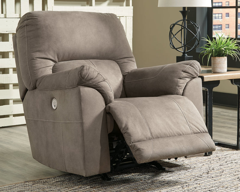 Cavalcade Slate Faux Leather Power Recliner