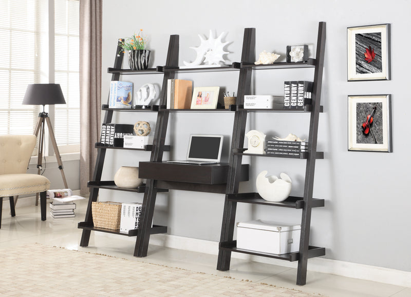 Colella 5 Shelf Ladder Bookcase Cappuccino