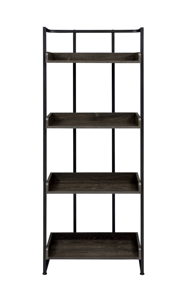 Ember 4 Shelf Bookcase Dark Oak And Sandy Black