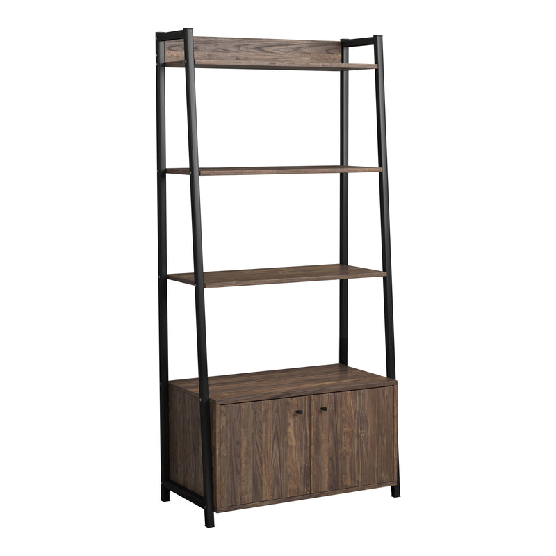 Jacksonville 5 tier Corner Bookcase Aged Walnut