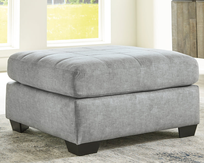 Falkirk Steel Chenille Oversized Accent Ottoman