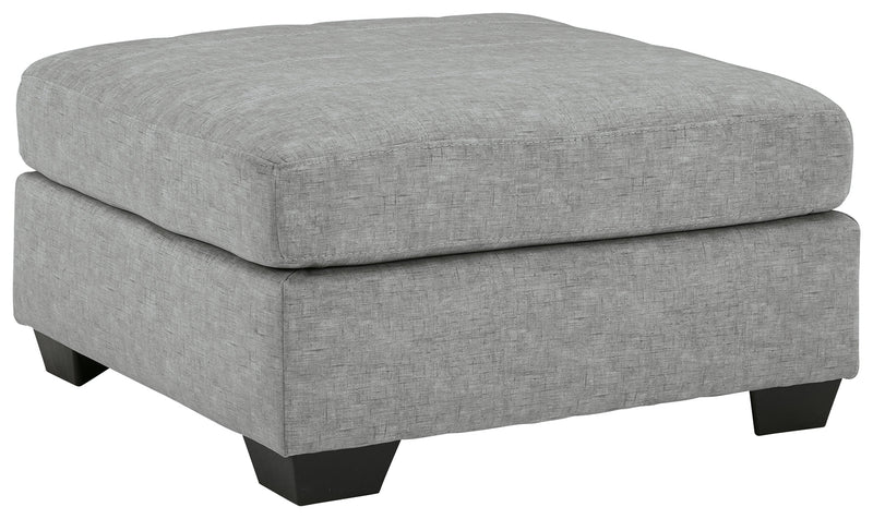 Falkirk Steel Chenille Oversized Accent Ottoman