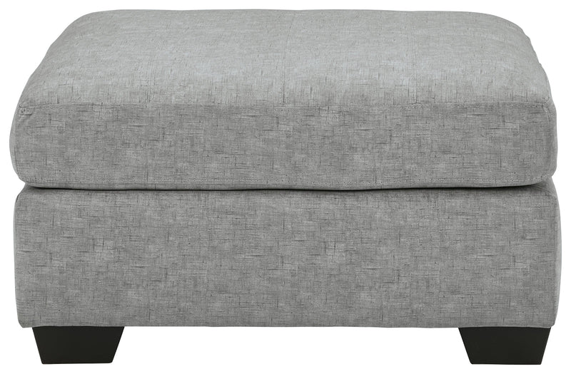 Falkirk Steel Chenille Oversized Accent Ottoman