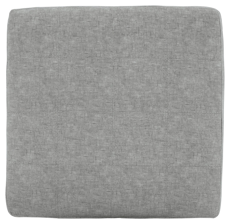 Falkirk Steel Chenille Oversized Accent Ottoman