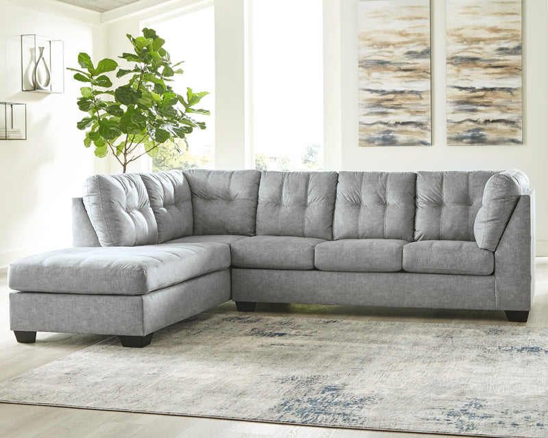 Falkirk Steel 2-Piece Sectional With Ottoman