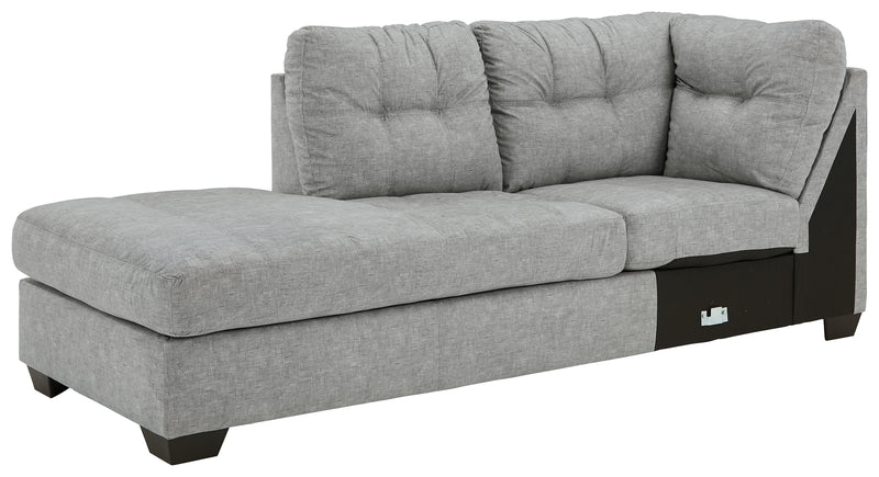 Falkirk Steel 2-Piece Sectional With Ottoman