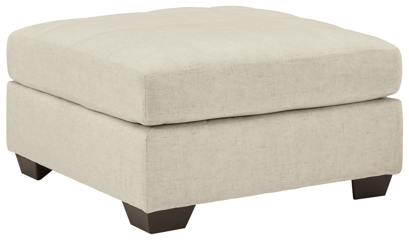 Falkirk Parchment Chenille Oversized Accent Ottoman