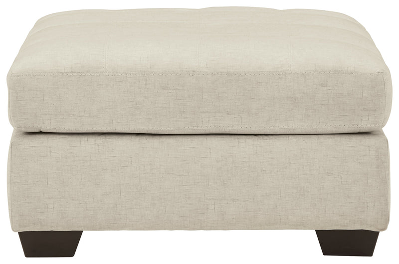 Falkirk Parchment Chenille Oversized Accent Ottoman